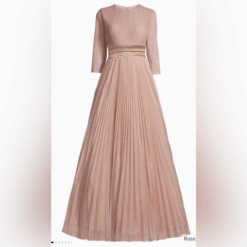 Ieena for Mac Duggal Rose Gold Shimmering Long 30700 - Picture 5 of 8